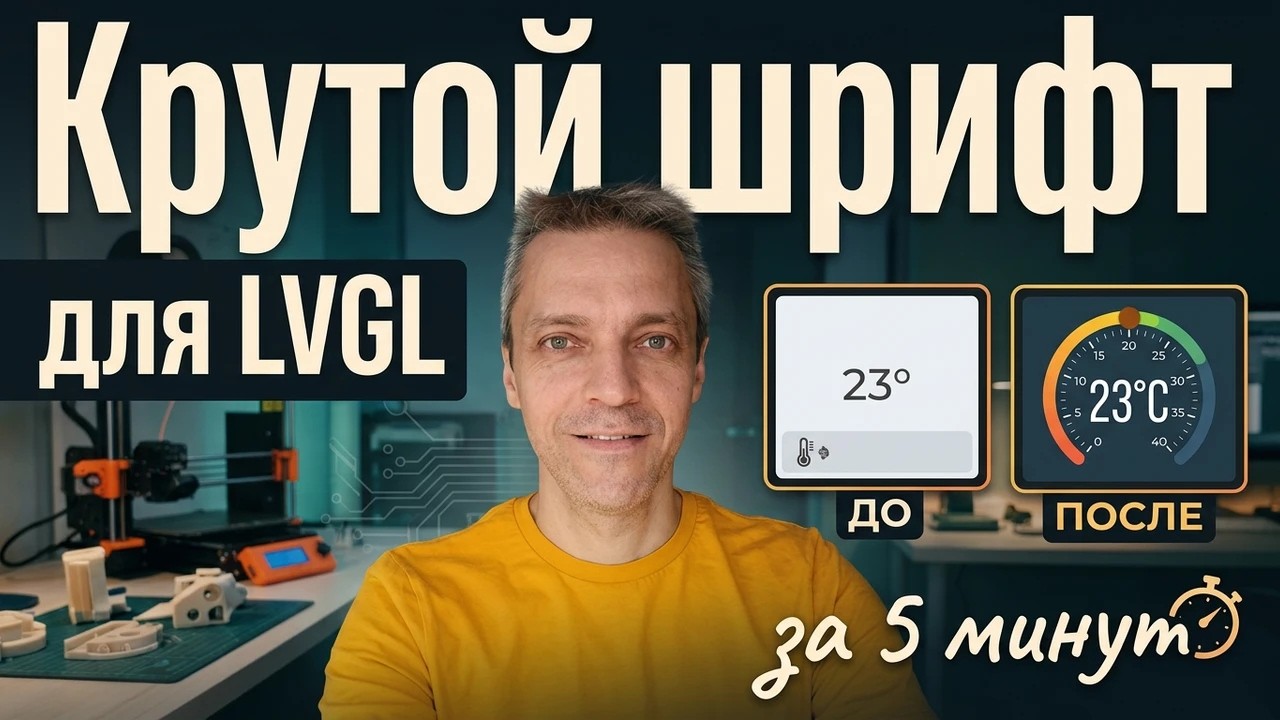 КРУТОЙ ШРИФТ ДЛЯ LVGL ЗА 5 МИНУТ