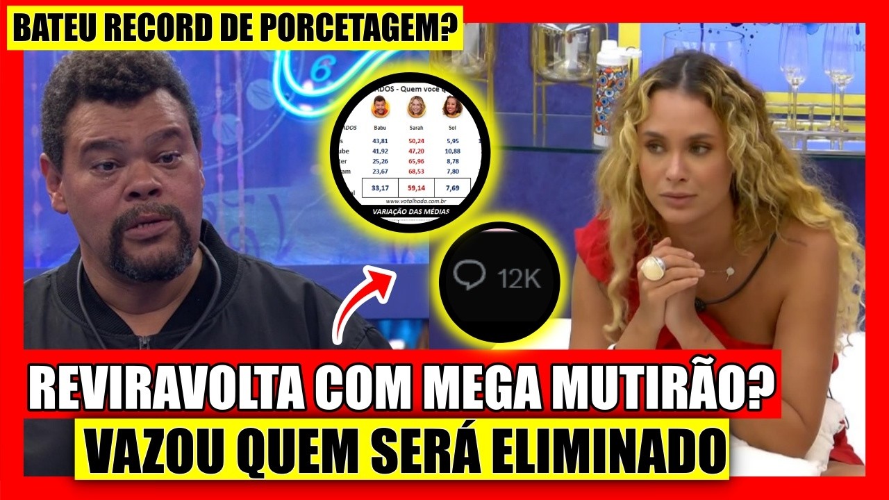 🔥MAIOR VOTAÇÃO HISTÓRICA! PORCETAGEM INACREDITÁVEL, VEJA QUEM SERÁ ELIMINADO ENQUETE REVELA SURPRESA