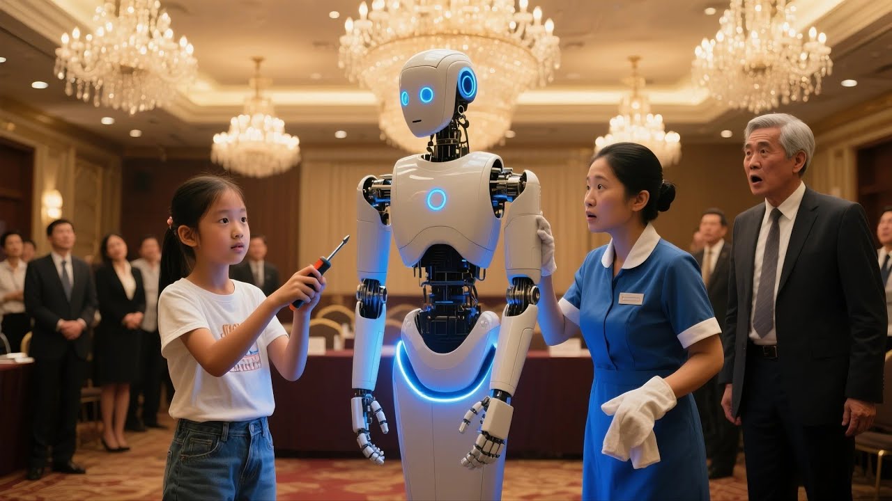 Giám Đốc Choáng Váng Khi Con Gái Lao Công Sửa Robot Ngay Giữa Hội Nghị Khiến Cả Phòng Tái Mặt!