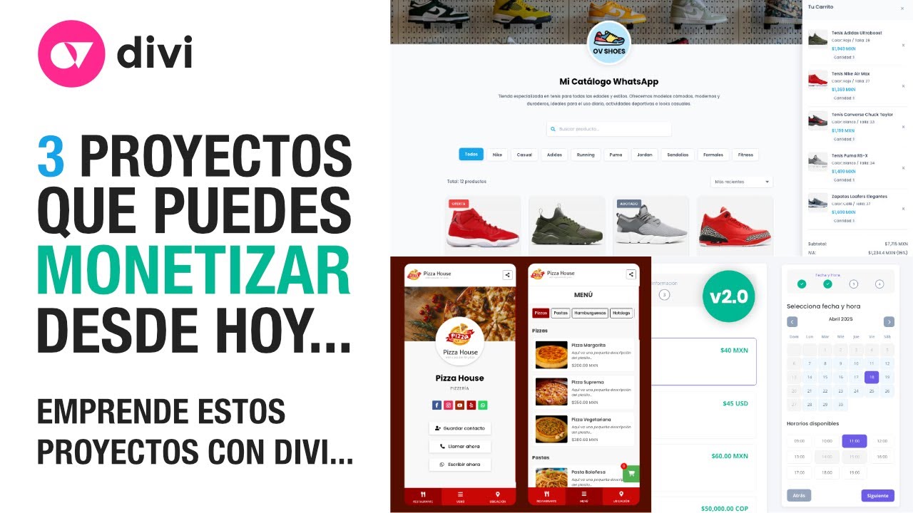 3 Proyectos de Divi, Google Sheets y WhatsApp que Puedes Monetizar Desde Hoy