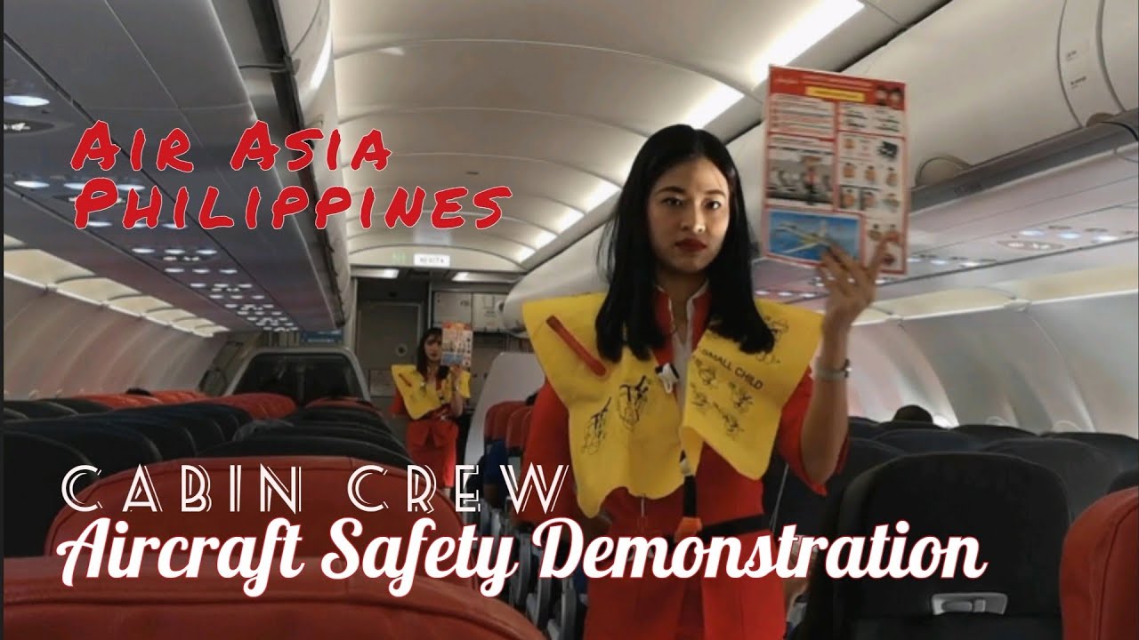 Air Asia Philippines Cabin Crew Safety Demonstration