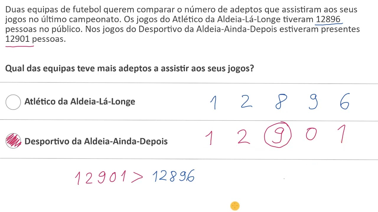 Comparação de números: adeptos, animais e montanhas