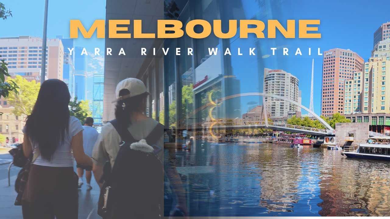 Birrarung Marr Walking Tour — Yarra River Soundscape | Melbourne 4K