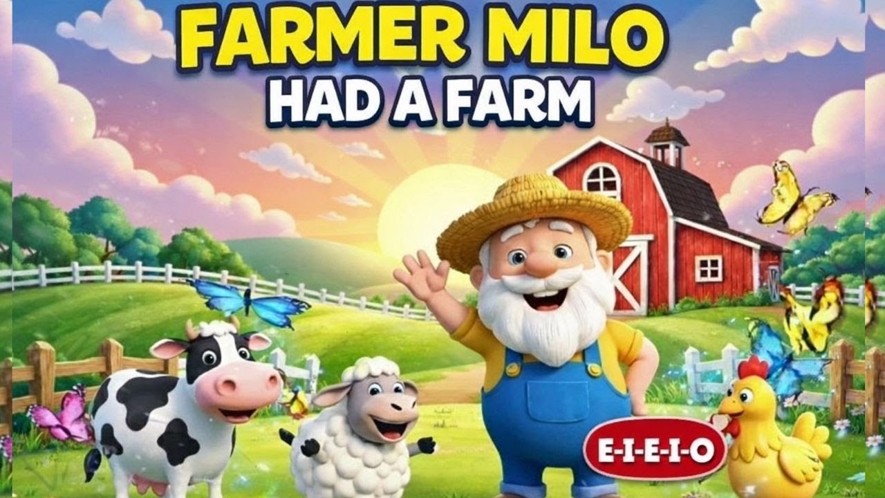 Old MacDonald Style Song | Farmer Milo Had a Farm – Kids Nursery Rhyme | HH Wonder Planet