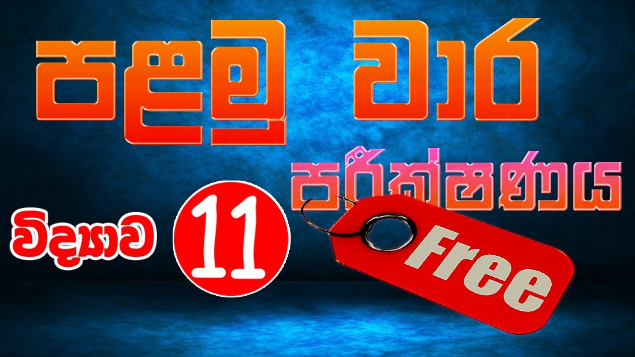 11 ශ්‍රේණිය - පළමු වාර පරීක්ෂණය (Grade 11 Science - First Term Test)