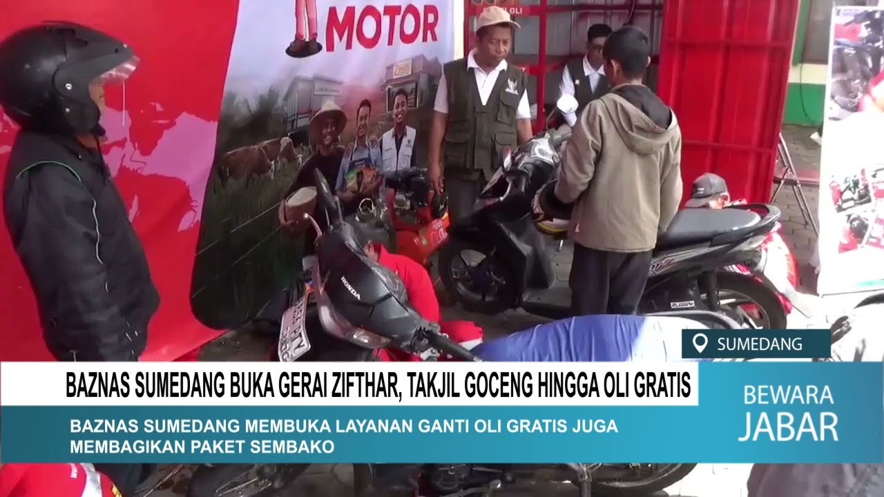 BAZNAS SUMEDANG BUKA GERAI ZIFTHAR, TAKJIL GOCENG HINGGA OLI GRATIS