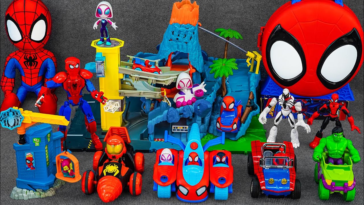Marvel Spiderman Toys Unboxing Review | VenomVersus Launch Carry Case vs Stunt Squad Crane Smash