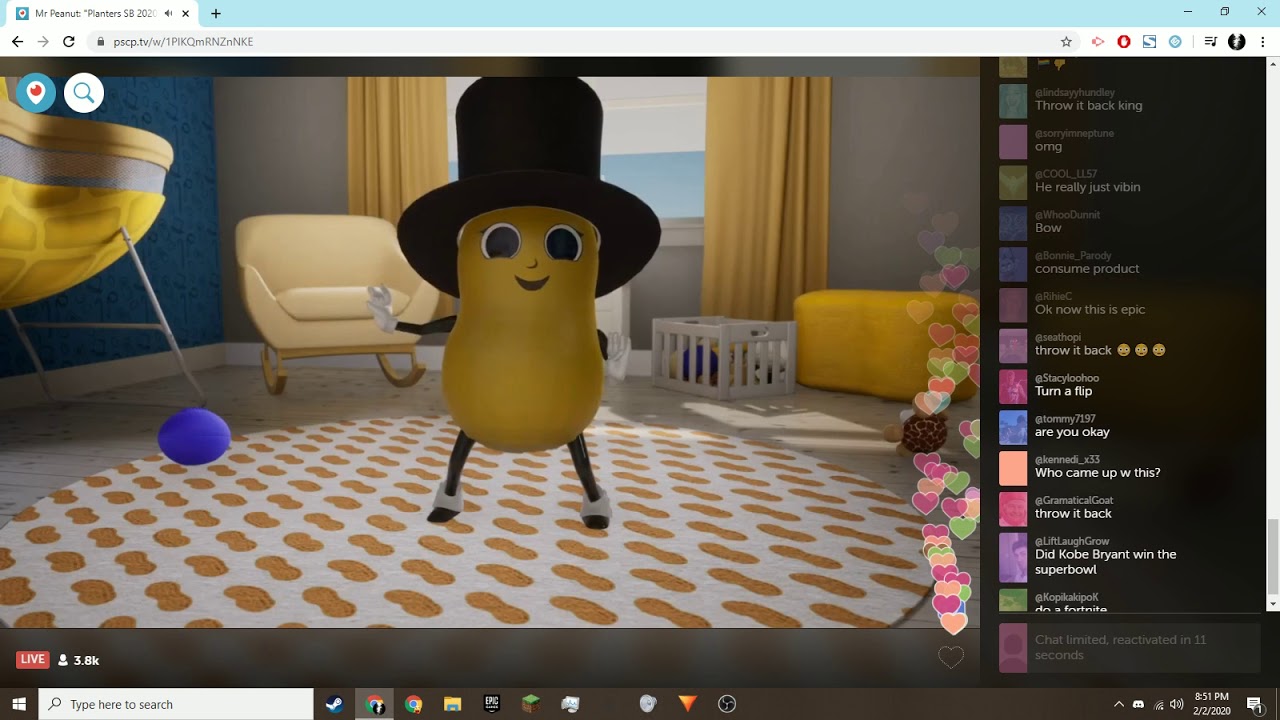 Baby Nut (New Mr. Peanut) Doing a Funky Dance