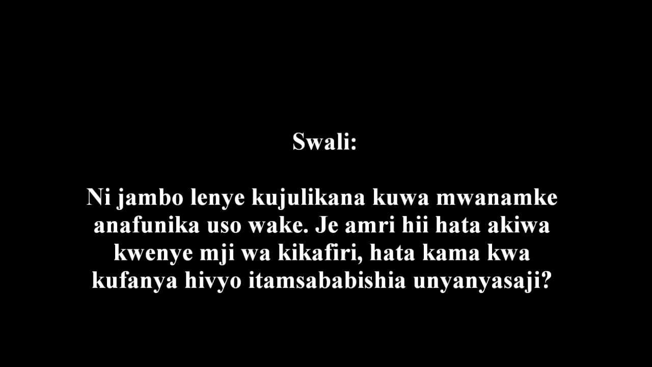 112- Hukumu Ya Niqaab Kwenye Miji Ya Kikafiri - Imaam Ibn &acute;Uthaymiyn