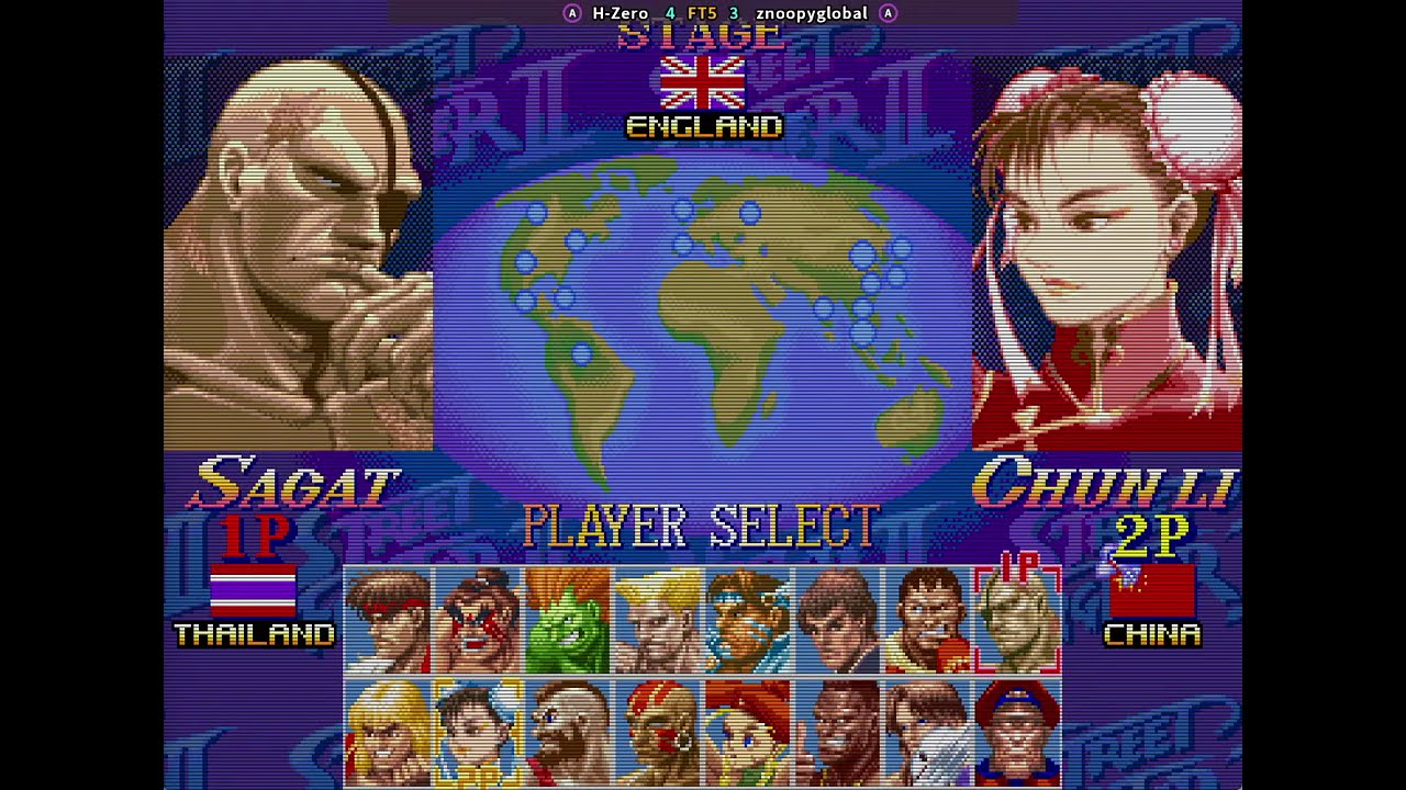 Super Street Fighter II X - grand master challenge ; H-Zero VS znoopyglobal