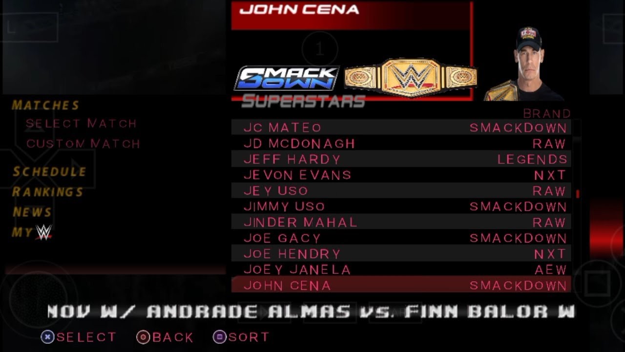 ROSTER PREVIEW FOR WWE2K AIOM PSP