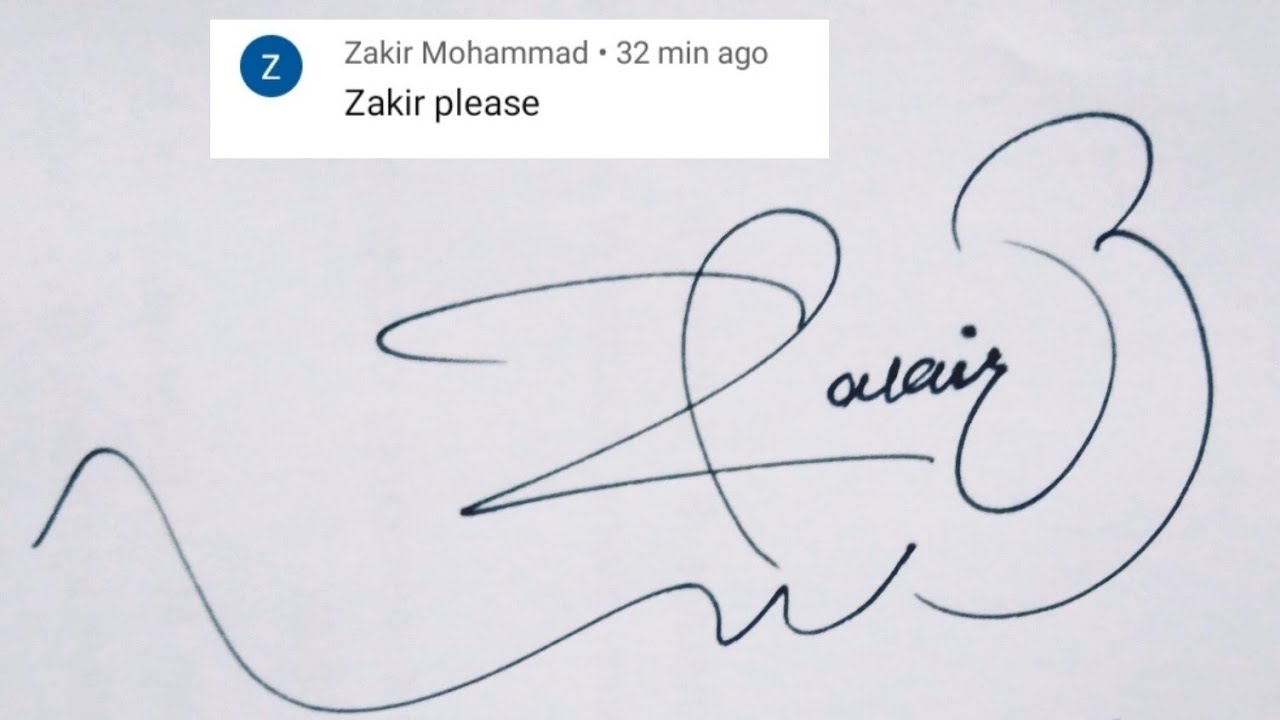 Zakir name signatures || Easy and creative signatures
