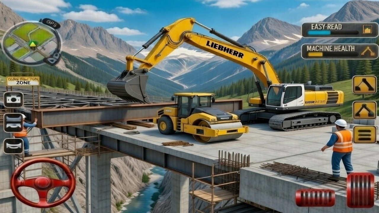 Mega Bridge construction Mission – JCB Excavator Simulator 3D – Android Gameplay #livestreaming