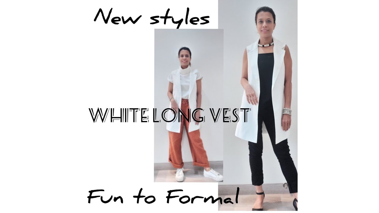 White long vest: CELEBRITY STYLE|How to wear sleeveless blazers in Summer..