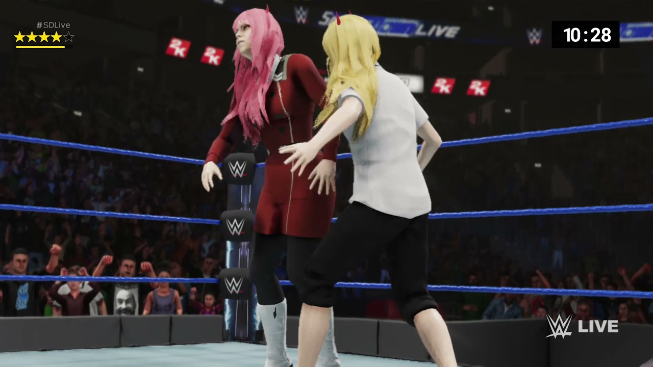 WWE 2k19 Zero Two VS Power Testicular Claw Bronco Buster Ironwoman (20 Mins)