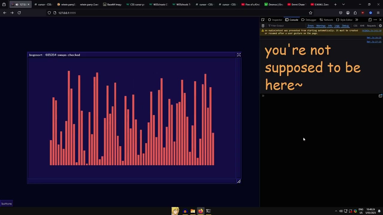 exponential bogosort until my computer crashes