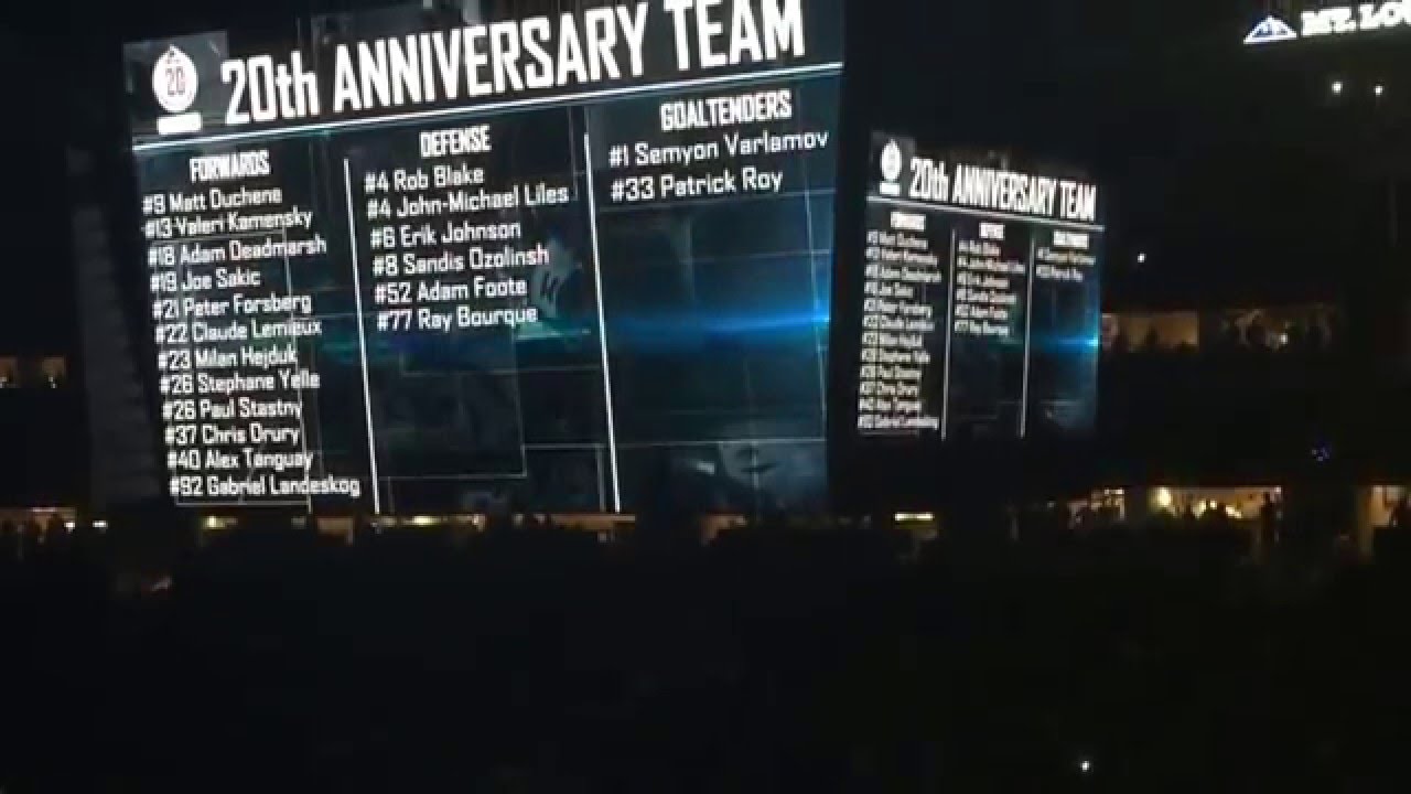 Colorado Avalanche 20th Anniversary Night & Intro #1