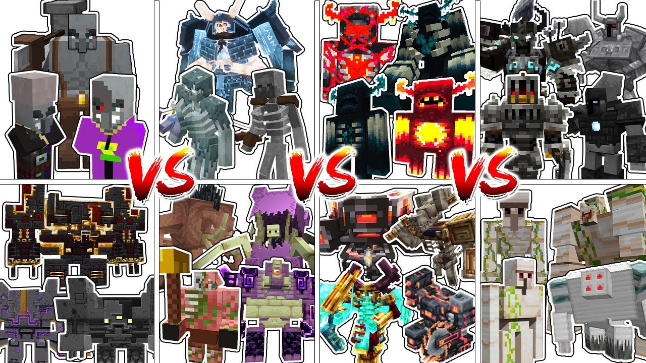 FAMILY BOSS MOBS TOURNAMENT - Minecraft Mob Battle