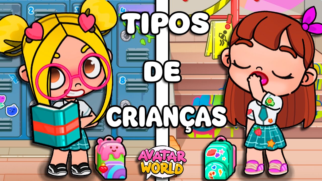 ROTINA TIPOS DE CRIANÇAS NA ESCOLA | HISTORINHAS AVATAR WORLD