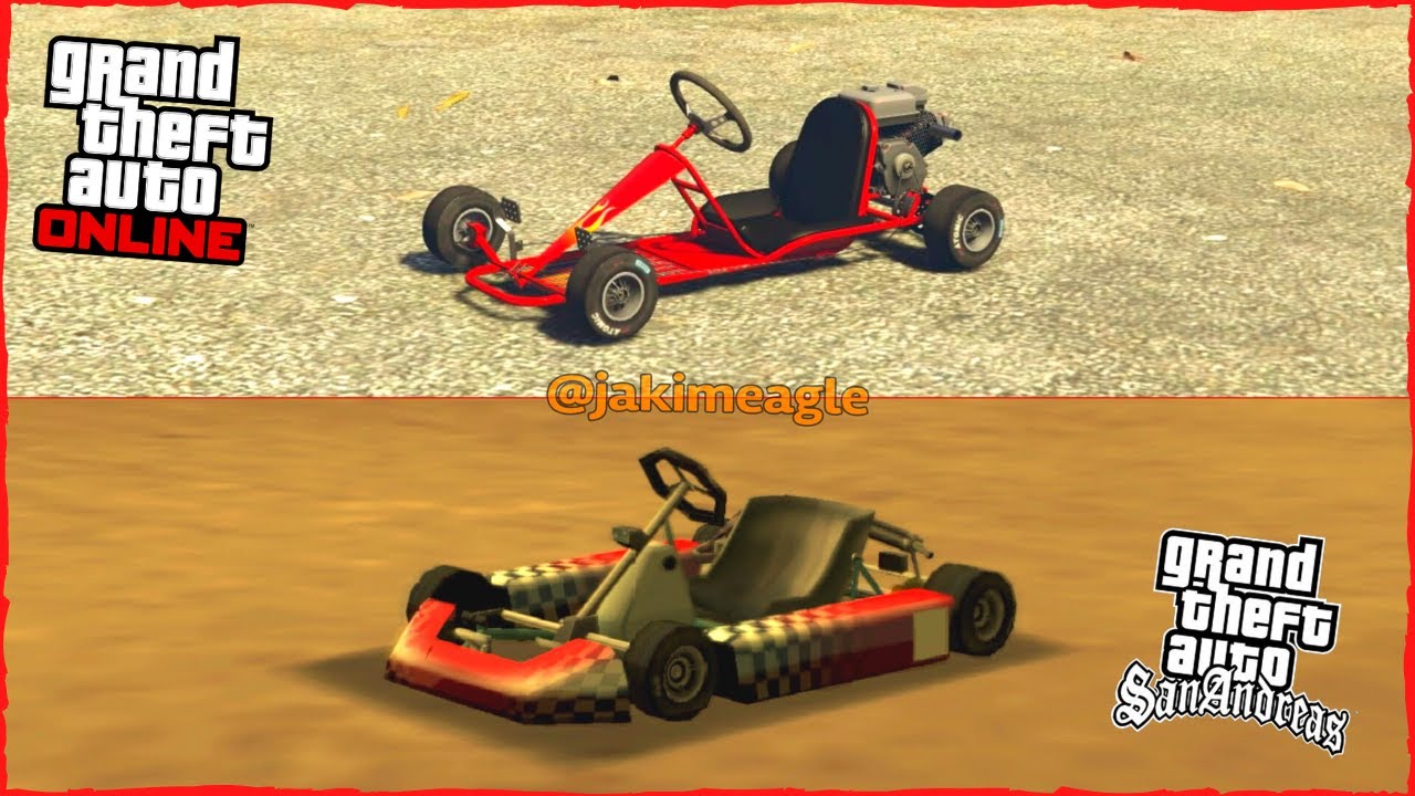 GTA San Andreas vs GTA Online (Kart Comparison)