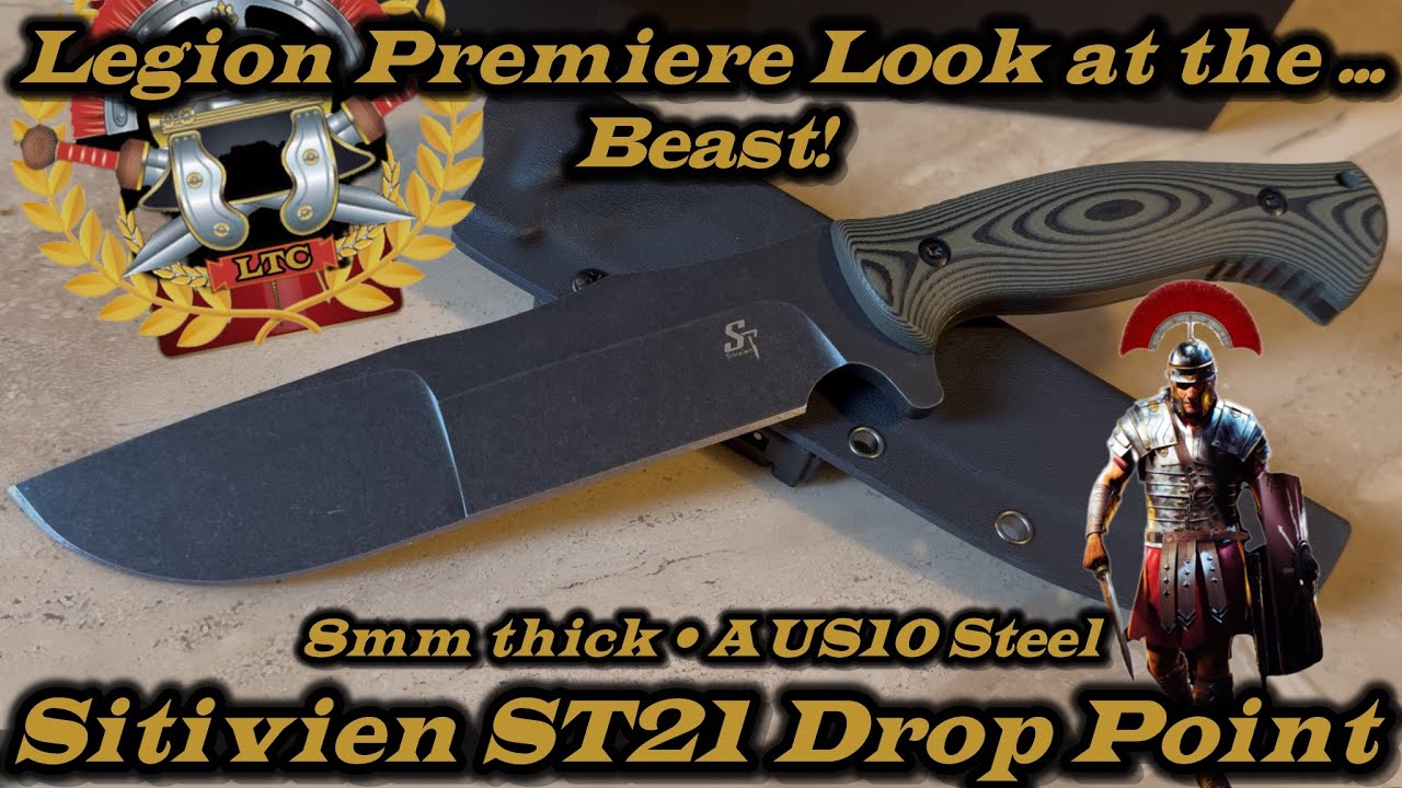 Legion Premiere Look at the Sitivien ST-21 drop point in AUS10 Steel