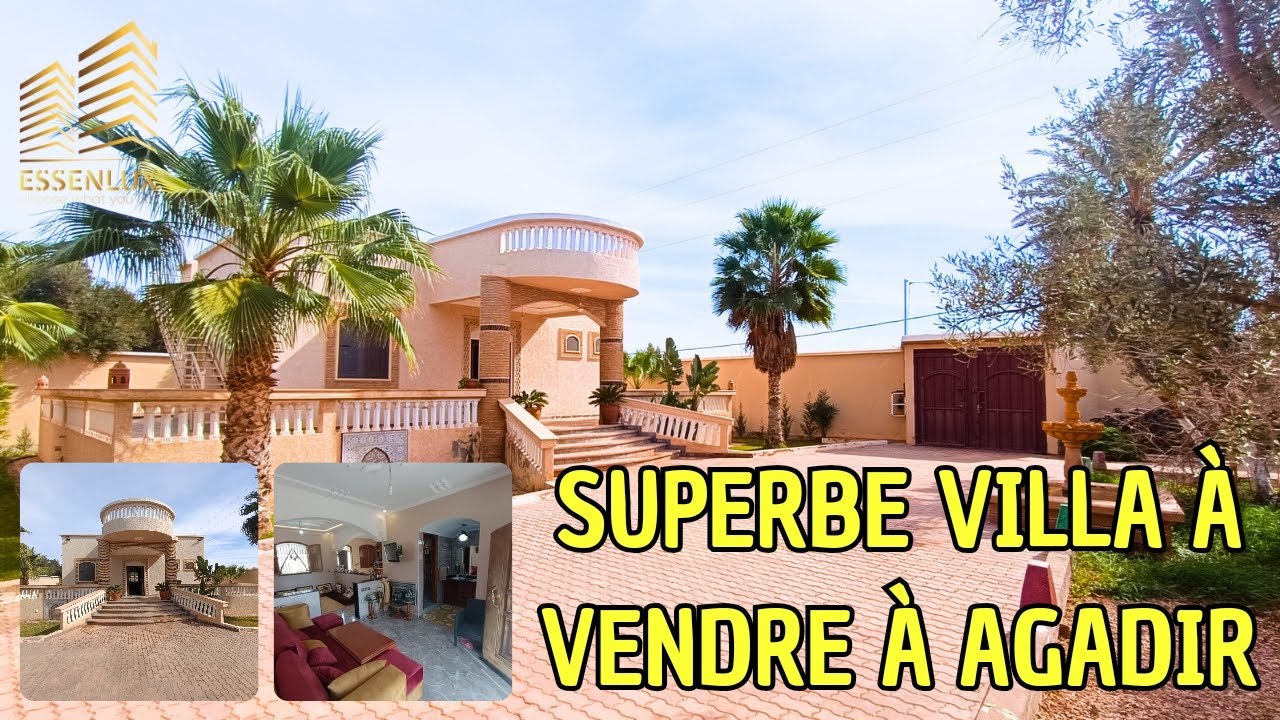 Superbe Villa♥️ à Vendre région d'Agadir🤩, 1855 m², Titré, ferme plein d'arbres😍😍