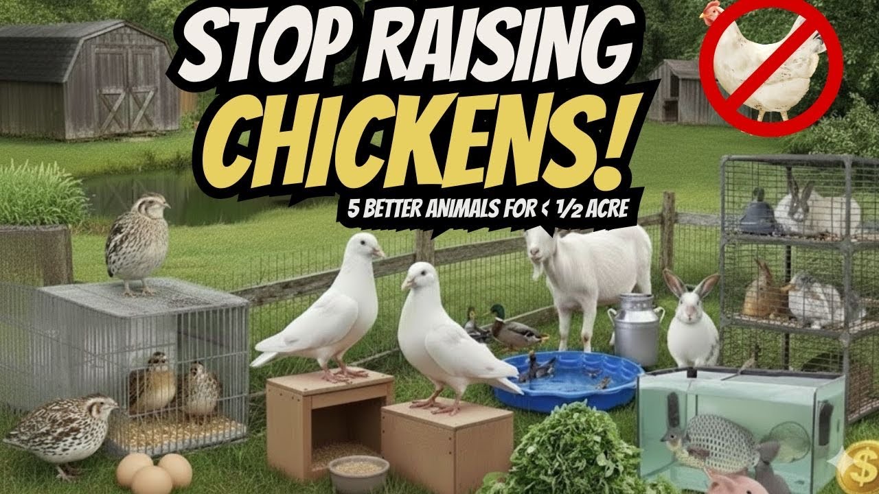5 TOP Animals to RAISE on 1/2 ACRE for Self-Sufficient Living (Skip Chickens & Do this Instead)