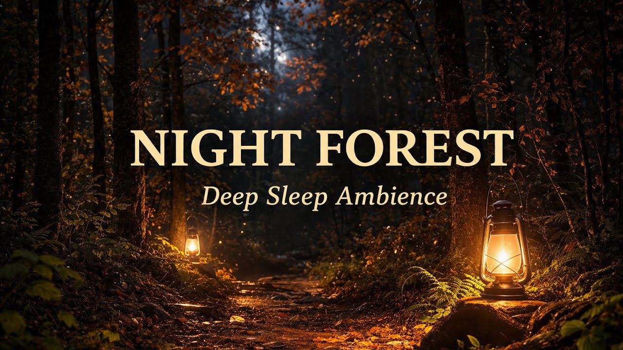 Night Nature Sounds for Sleep & Study | Black Screen | Calm Focus 💤📚