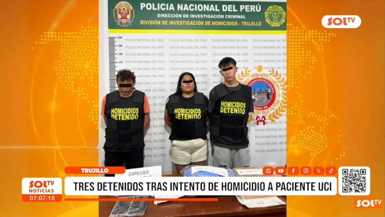 Trujillo: tres detenidos tras intento de homicidio a paciente UCI