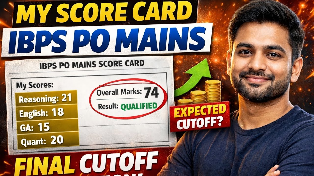 IBPS PO MAINS CUTOFF 2025-26 OUT||MY MARKS AND EXPECTED CUTOFF AND RESULT DATE#ibps 
