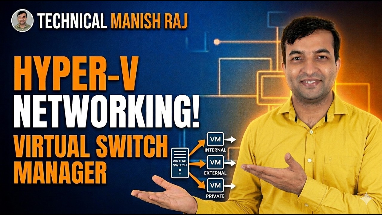 How to configure virtual switch manager in Windows Hyper-V.