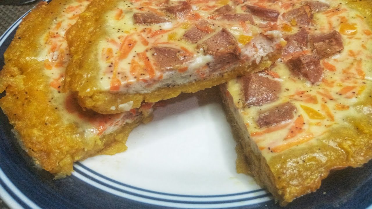 Sweet and Savoury Plantain Pie/Tart/Pizza/Quiche | Mashed Ripe Plantain Frittata | Dodo Pizza