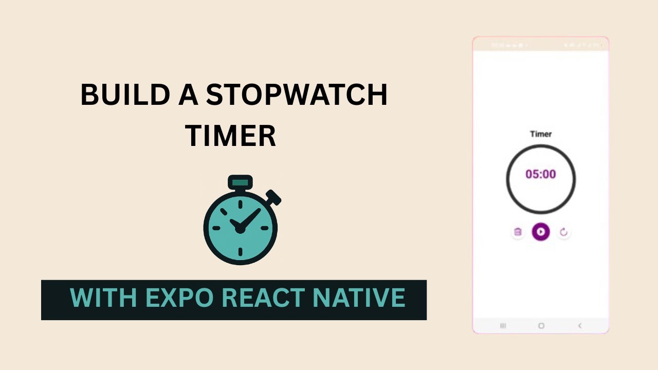 react native expo project ( Simple Stopwatch Timer )