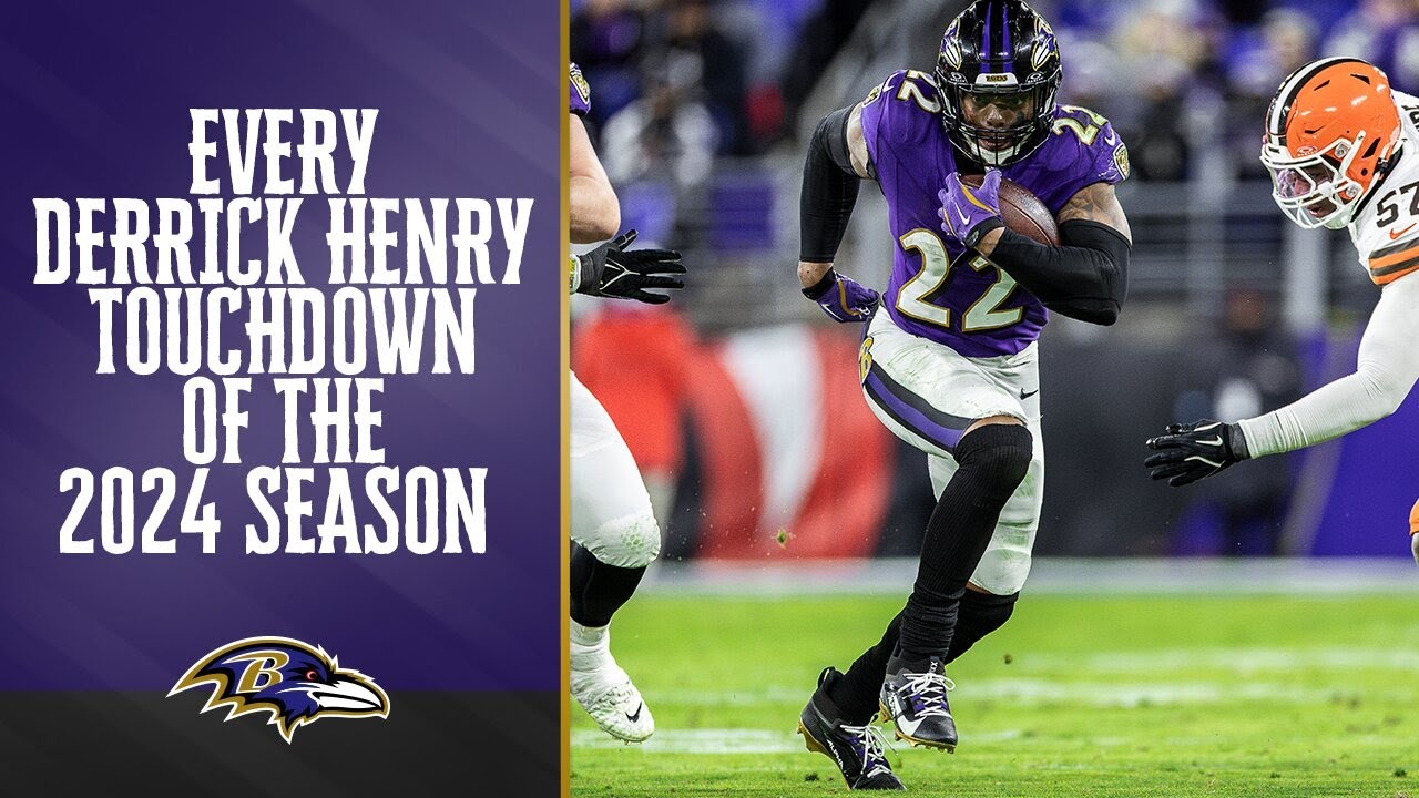 Every Derrick Henry Touchdown of 2024 Season | Baltimore Ravens