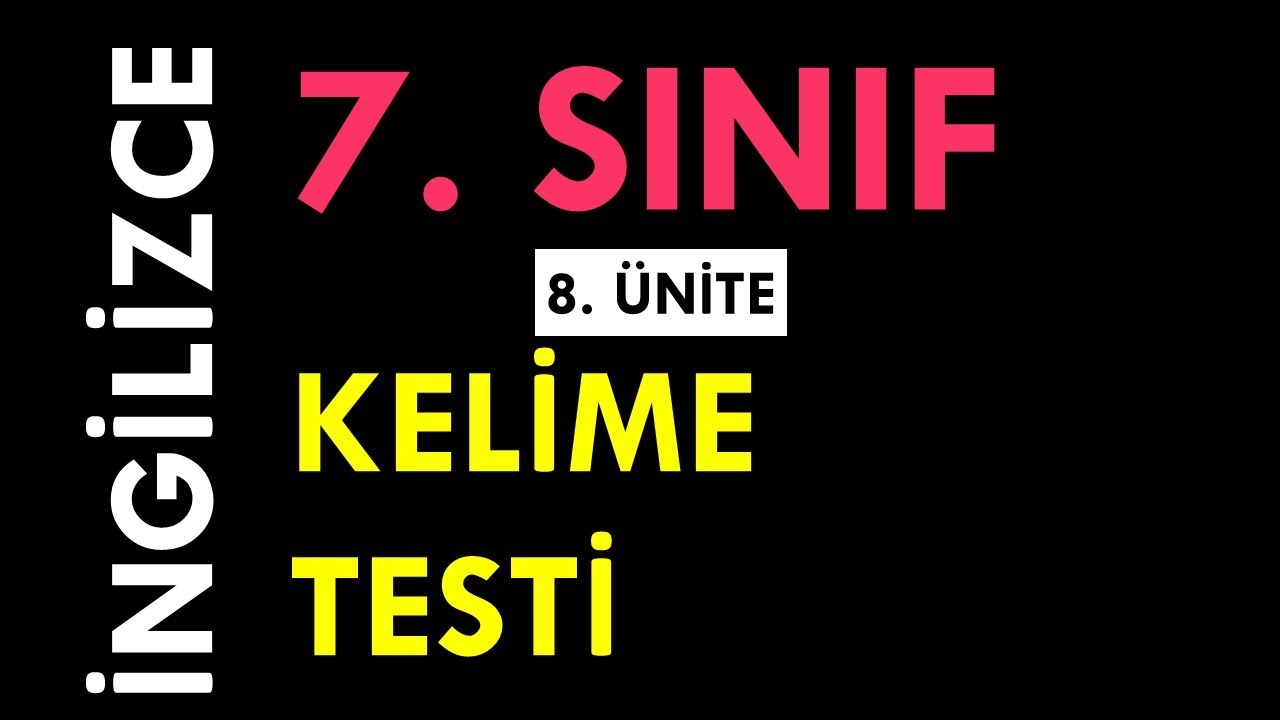 7.SINIF İNGİLİZCE 8.ÜNİTE, PUBLIC BUILDING - kelime testi