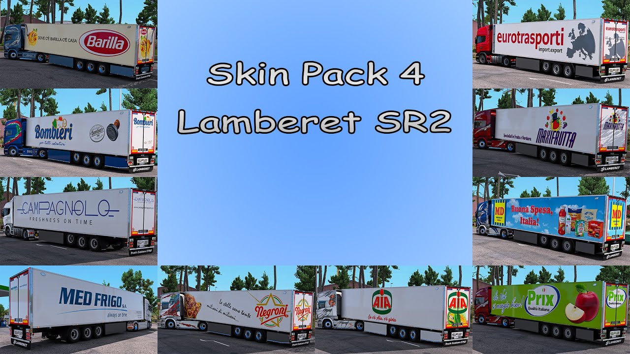 skin pack 4  Lamberet SR2 Truck Custom ETS2