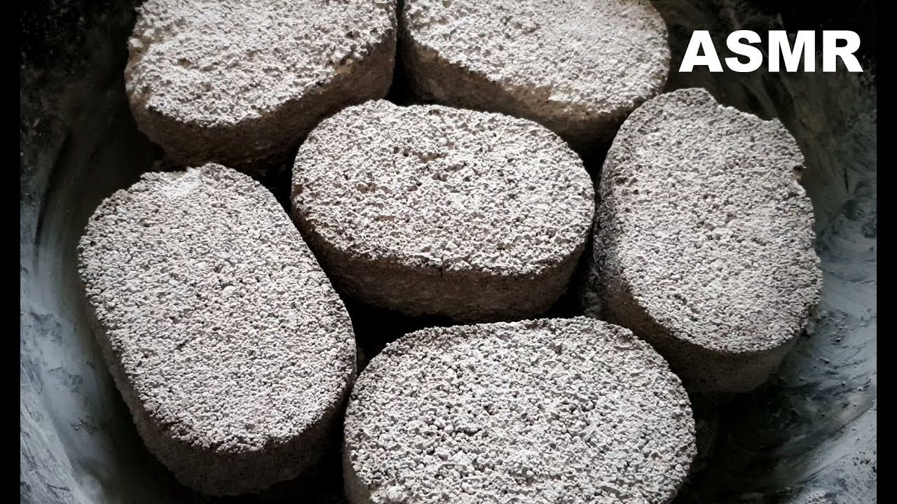 🤤ASMR Gritty Cement Crumble (Dry & Wet) #246