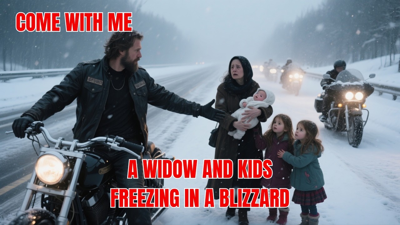 “Come With Me,” the Hells Angel Said — After Finding a Widow and Kids Freezing in a Blizzard