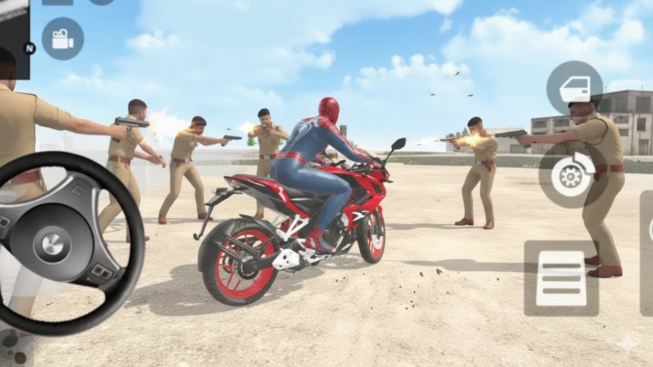 Indian thief auto simulator car game.today police station fight franklin k Sath #car 