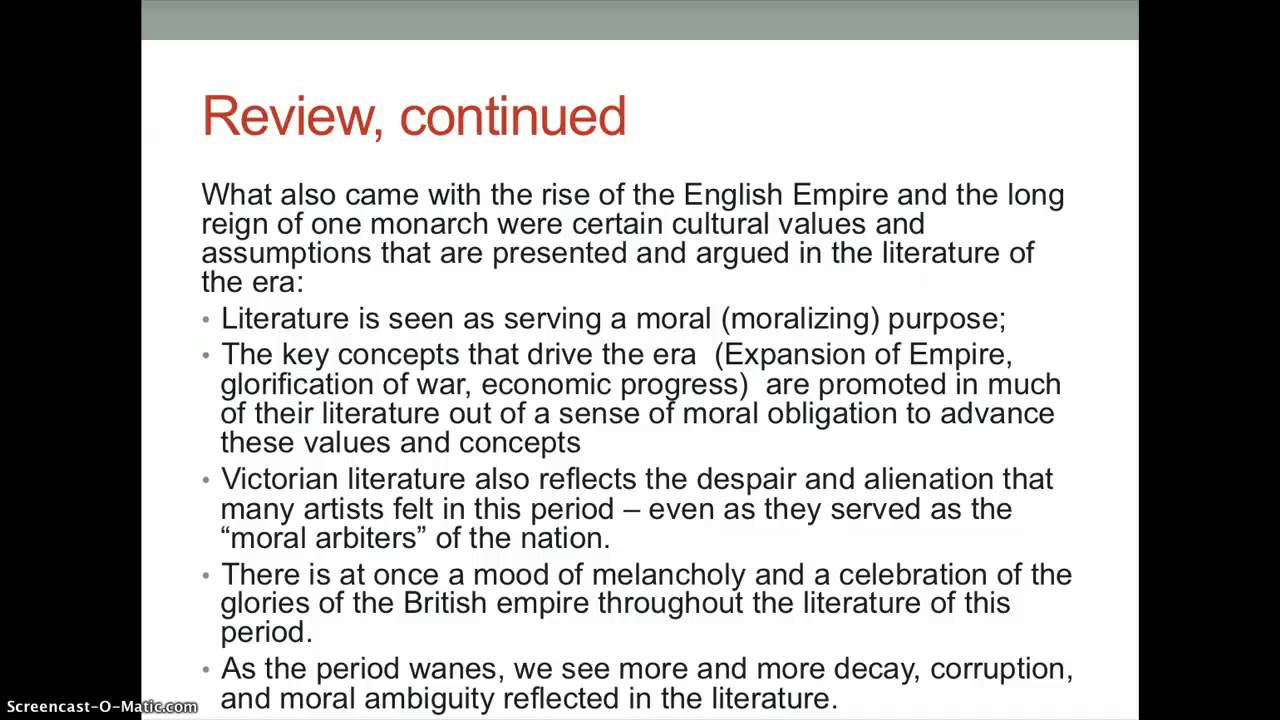 Victorian Literature lecture