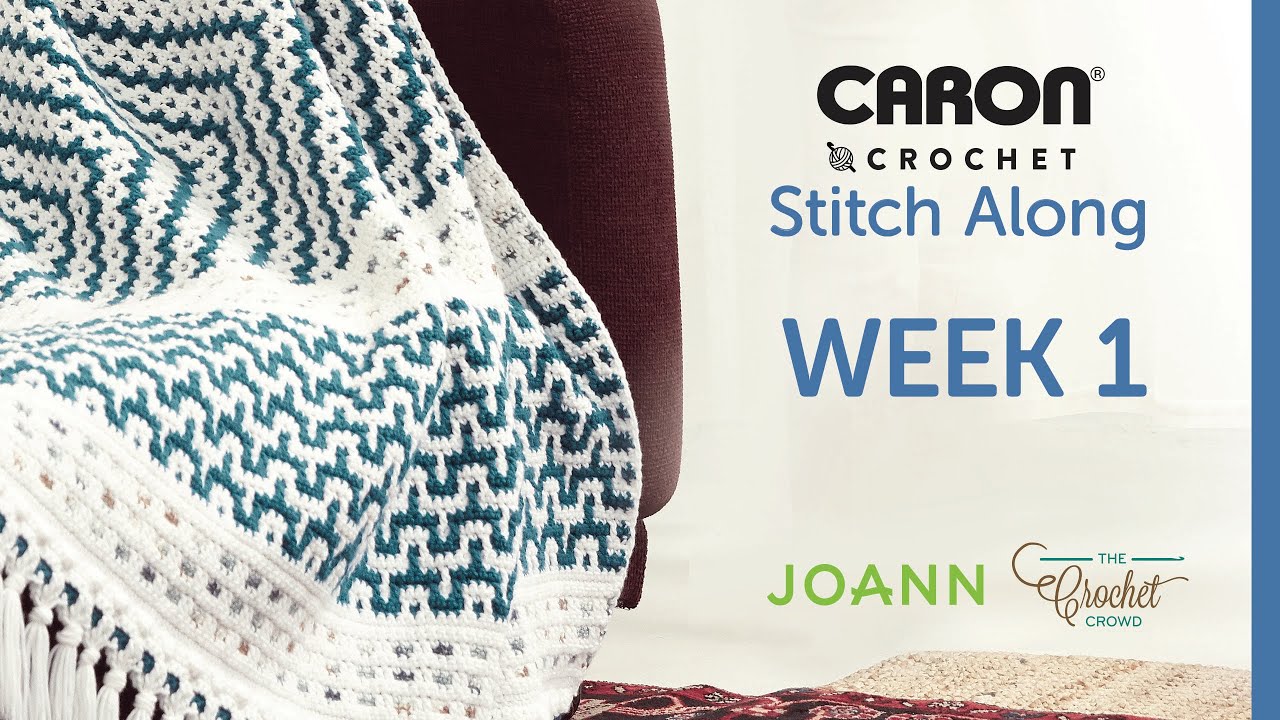 Crochet Woven Pattern Mosaic Blanket: Week 1