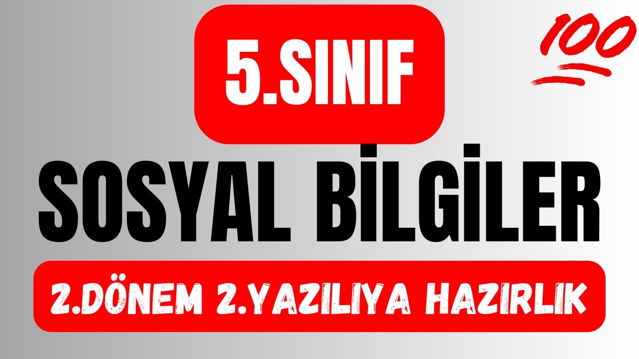 5.Sınıf Sosyal Bilgiler 2.Dönem 2.Yazılı #meb #sosyalbilgiler #yazılıyahazırlık