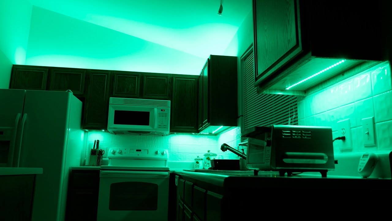 How to Install Above-Cabinet and Under-Cabinet LED Lighting Using Color-Changing Strips