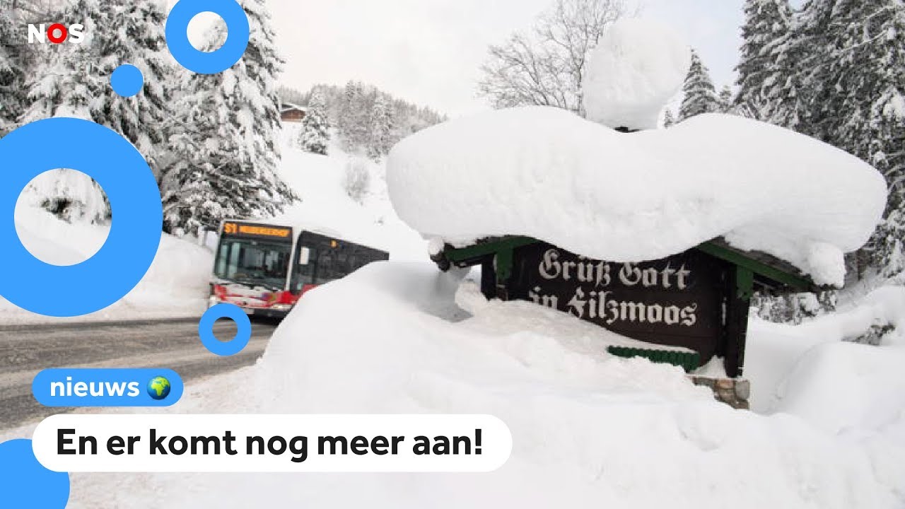Weer een meter sneeuw in Oostenrijk en Duitsland