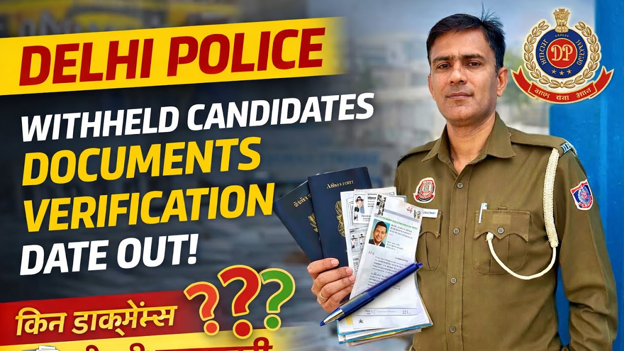 🚨 Delhi Police Withheld Candidates Documents Verification Date Out! 🚨Delhi Police DV 2026