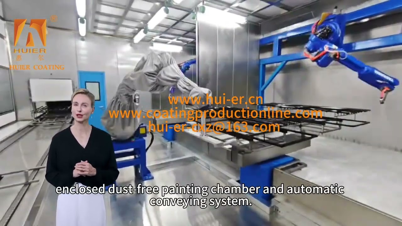 Robot dust-free painting line