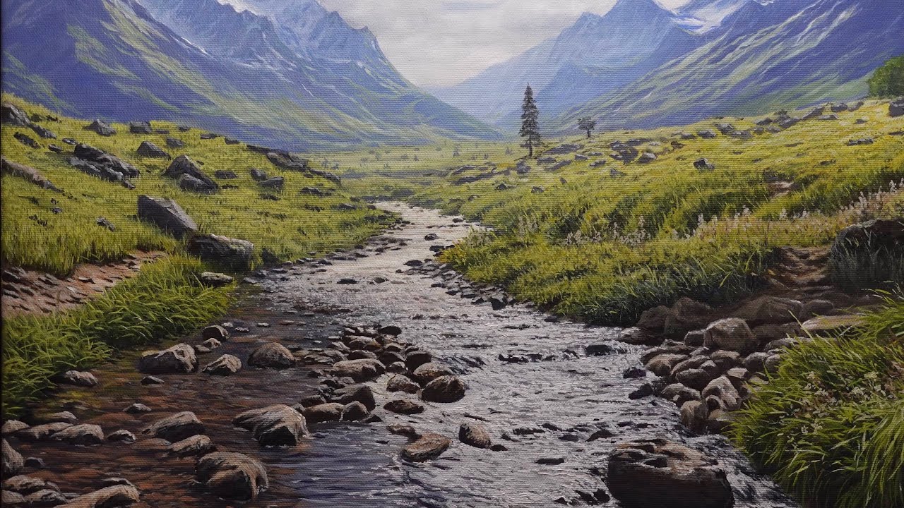 How To Painting a Detailed Landscape Foreground With Oil