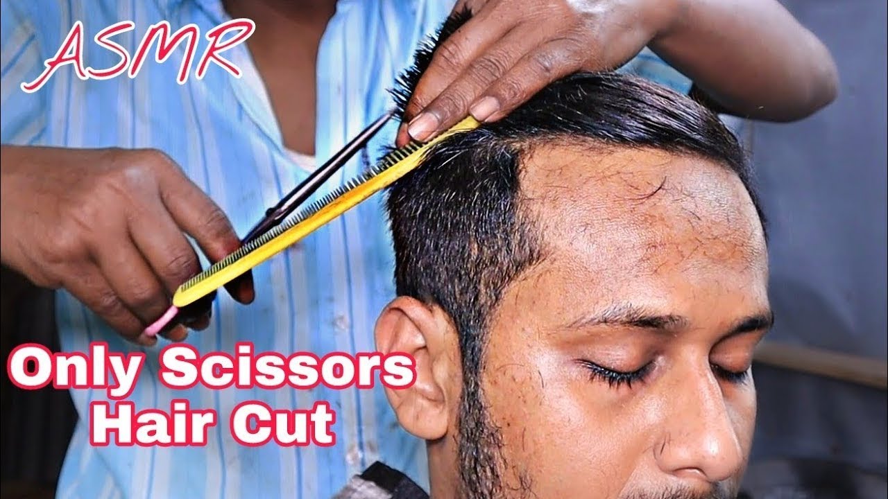 Only Scissors Haircut From Indian Barber | ASMR Haircut | Haircut With Only Scissors | Indian Barber