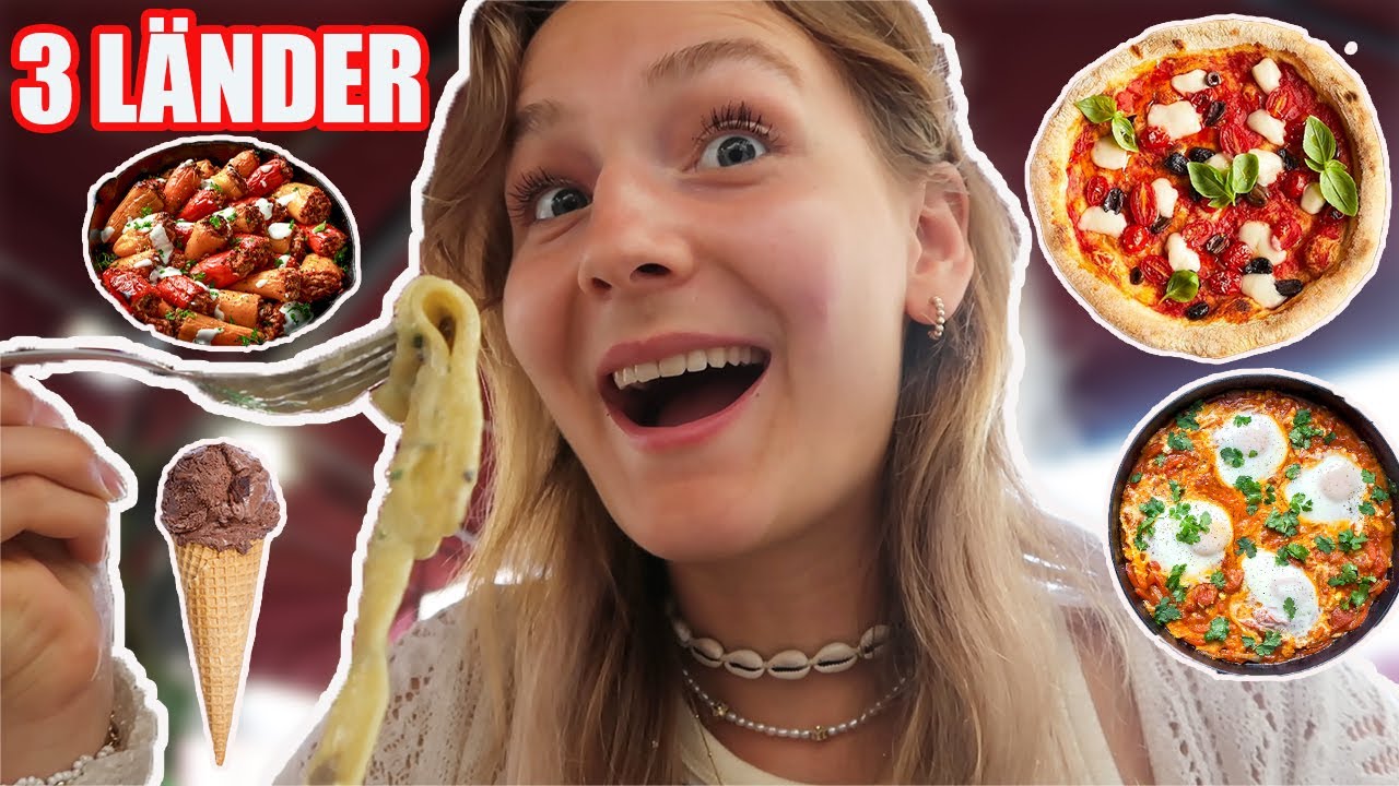 In 3 Tage in 3 verschiedenen Ländern essen 😍🍕(WAS CRAZY!!!!)