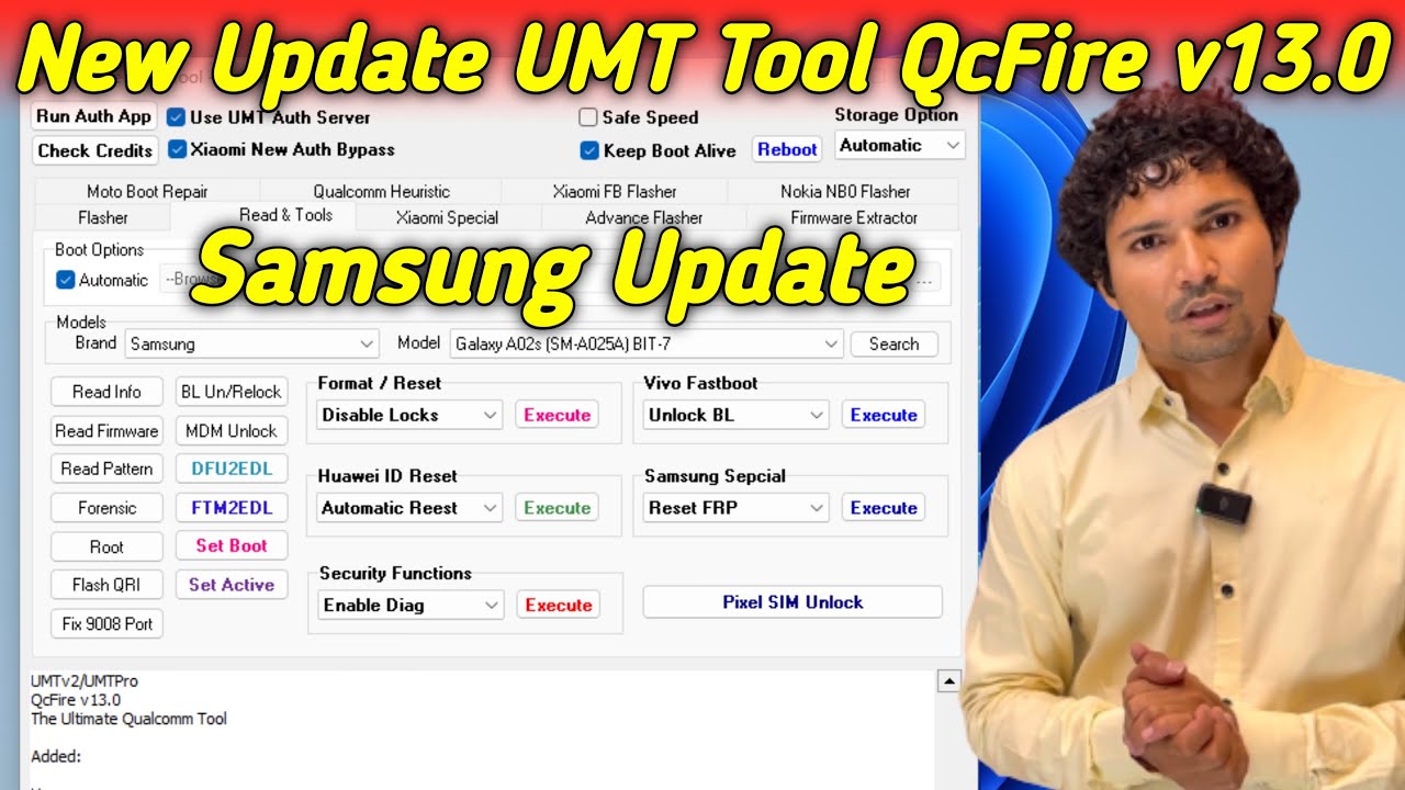 New Update UMT Samsung QcFire v13.0 | Samsung Update QcFire v13.0